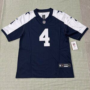 Dallas Cowboys #4 Dak Prescott Navy Nike Men's Blue Jersey, Size L
